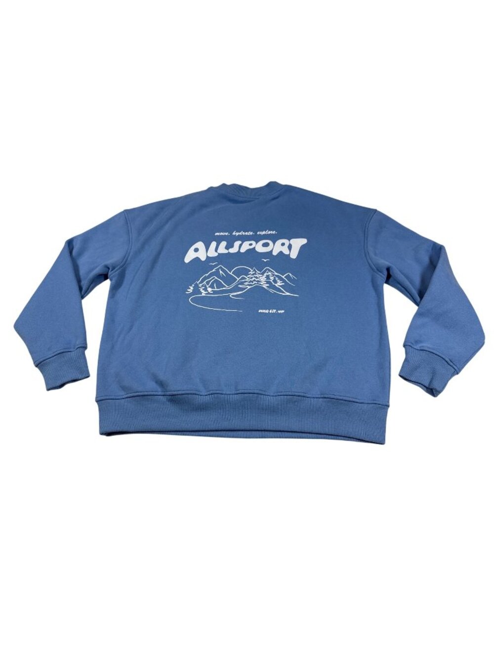 Wilo XS Blue Allsport Outdoors Crewneck Sweatshirt slightly oversized (OO657)